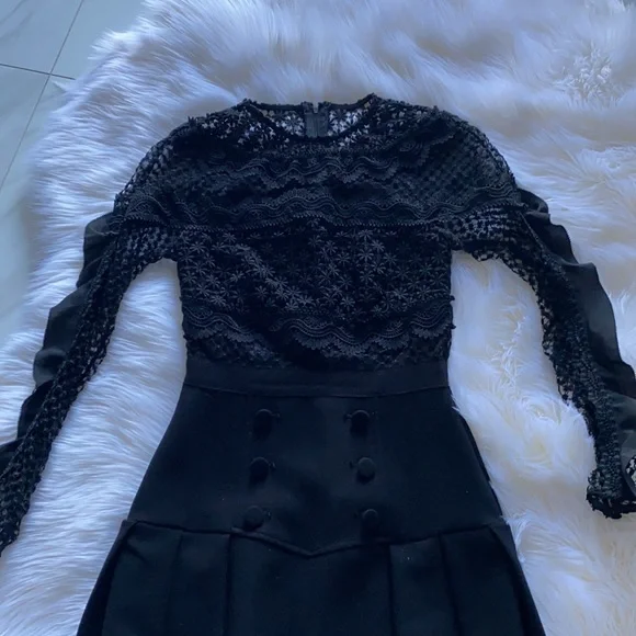 Self portrait dress in black size 0 - Picture 5 of 9